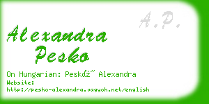 alexandra pesko business card